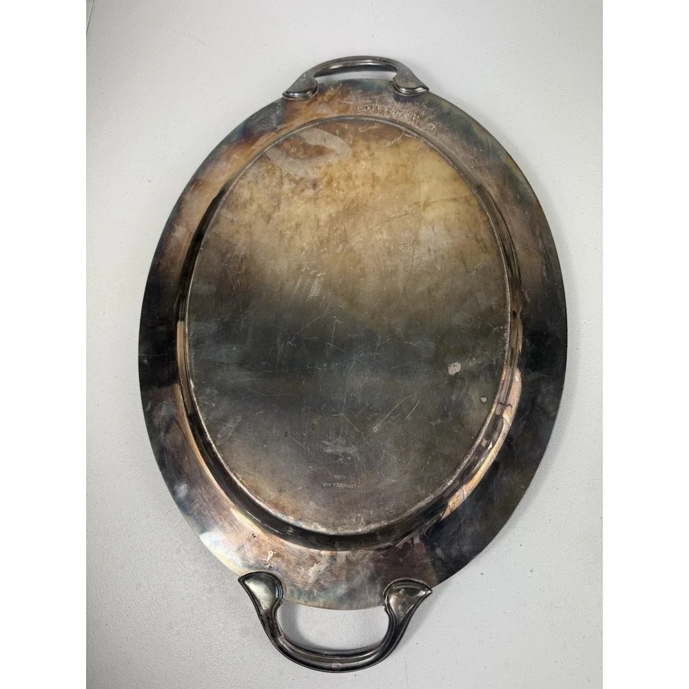 Antique Rogers and Bro 2380 Silver Heritage Serving Tray Victorian Style